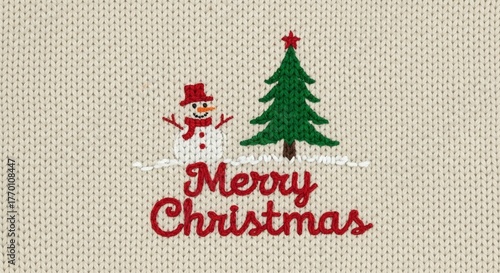 Knit sweater Merry Christmas flyer