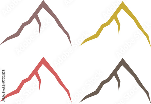 COLORFUL HILLS SIGN SYMBOL LOGO VECTOR 
