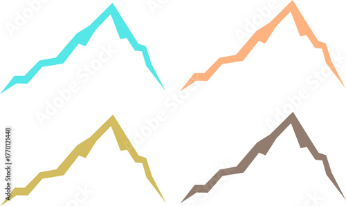 COLORFUL HILLS SIGN SYMBOL LOGO VECTOR 
