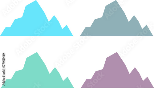 COLORFUL HILLS SIGN SYMBOL LOGO VECTOR 
