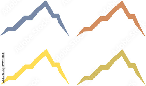 COLORFUL HILLS SIGN SYMBOL LOGO VECTOR 
