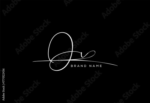 OI letter beauty cursive handwriting logo. vector logo| abstract logo| minimalist logo| brand identity| calligraphy design.