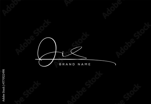 OI letter beauty cursive handwriting logo. vector logo| abstract logo| minimalist logo| brand identity| calligraphy design.