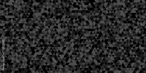 Abstract low polygon cubic black gray black design. vector poly triangle texture geometric pattern composed of triangular. geometric wall tile and metal cube background triangle wallpaper design.	