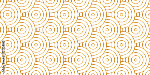 Overlapping abstract orange and yellow repeating overlap fabric floral ornament fashion abstract pattern creative textile design. seamless brown diamond geometric tiles background.	