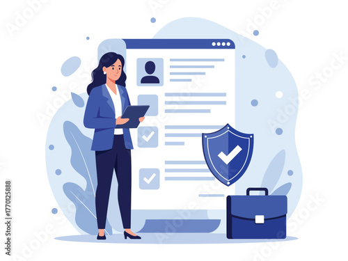Business Insurance Policy Review and Data Security Illustration