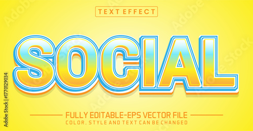 Social font Text effect editable