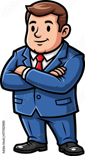 approachable manager illustration conveys trust, symbolizing reliable guidance and excellent service, isolated on transparent background