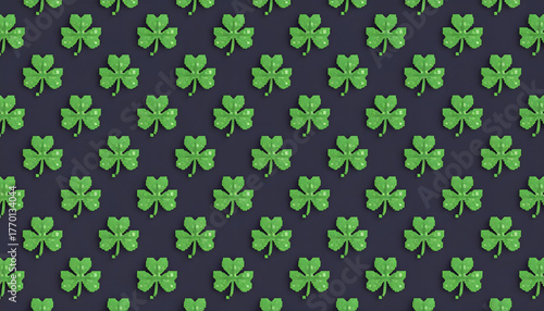 Three-leaf clover pattern design background