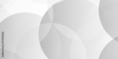 Abstract tech gradient white, gray creative circle triangle geometric technology space rectangle randomly arranged white line background. paper web overlap presentation design.	
