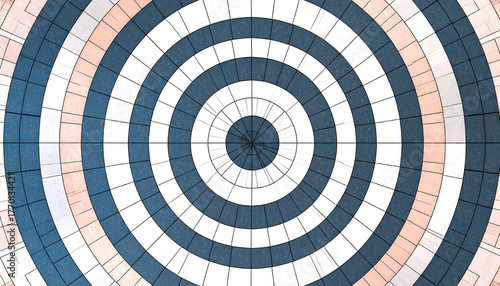 Circular illustration with a tile-like design