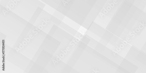 Abstract tech gradient white, gray creative triangle geometric technology space rectangle randomly arranged white line background. minimal paper web overlap presentation design.	