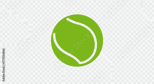 Isolated tennis ball icon on transparent background for sport related designs