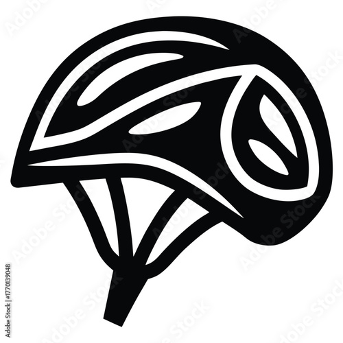 unique bicycle helmet vector icon