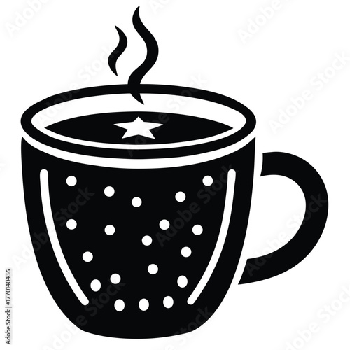 unique morning coffee cup vector icon