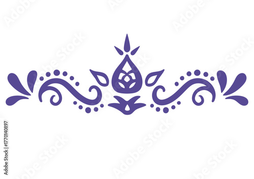 オリエンタル風デコレーションパーツ。手描きの装飾。