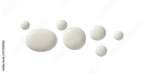 white liquid drops isolated