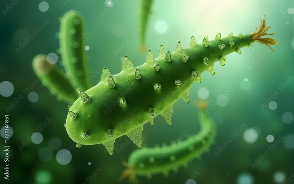 Naklejka premium Researchers are creating a process to produce algae supplements using biotechnology to enhance their nutritional value. High quality