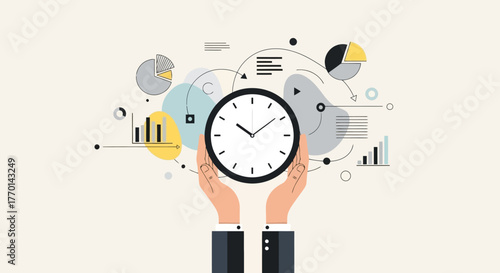 Efficient time management and data analysis A visual representation of productivity