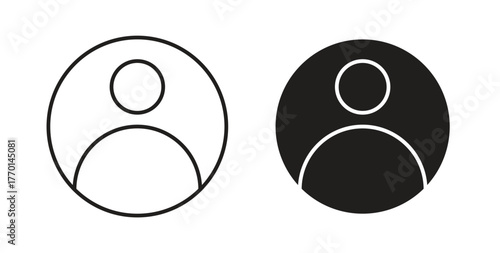 Account icons, vector symbols. filled flat sign