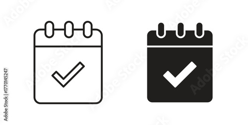 Appointment icons, vector symbols. filled flat sign