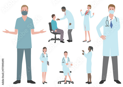 group of doctors and nurses