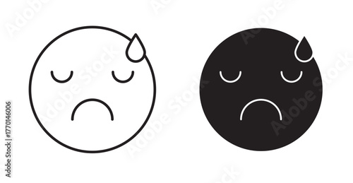 Disappointment face icon