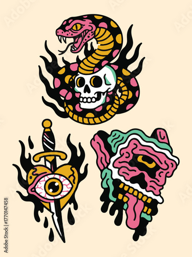 vector illustration of a tribal tattoo