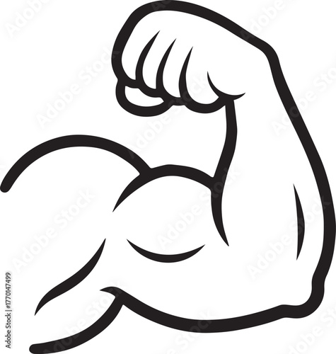 Flexed Arm Muscle (Bicep)