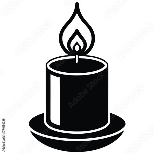 candle and aroma vector icon