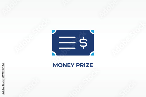 MONEY PRIZE vector, icon or logo sign isolated symbol illustration