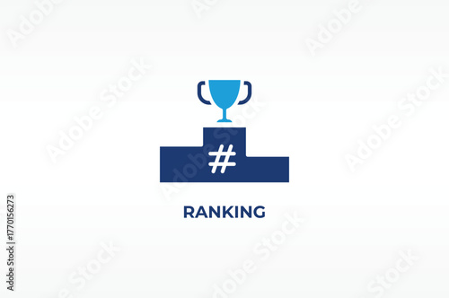 RANKING vector, icon or logo sign isolated symbol illustration