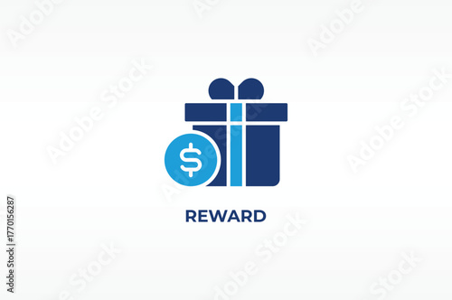 REWARD vector, icon or logo sign isolated symbol illustration