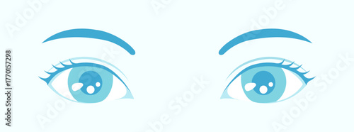 Female close up eyes vector illustration