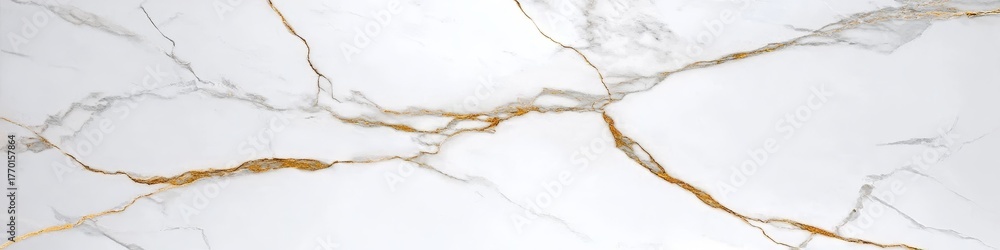 Fototapeta premium Luxurious White Marble Surface with Golden Inclusions for Elegant Home Decor and Design Projects