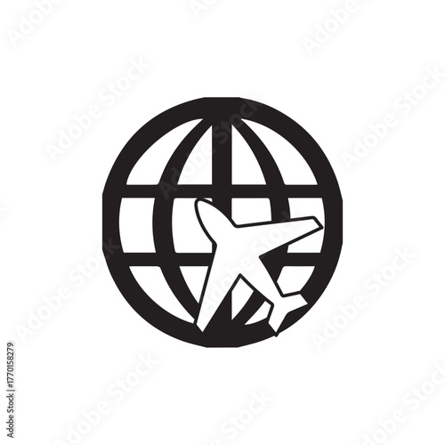 Plane Flying Around the World