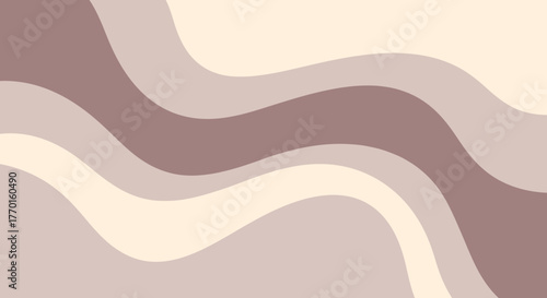 Abstract background with flowing wavy lines in soft, muted brown and beige tones.