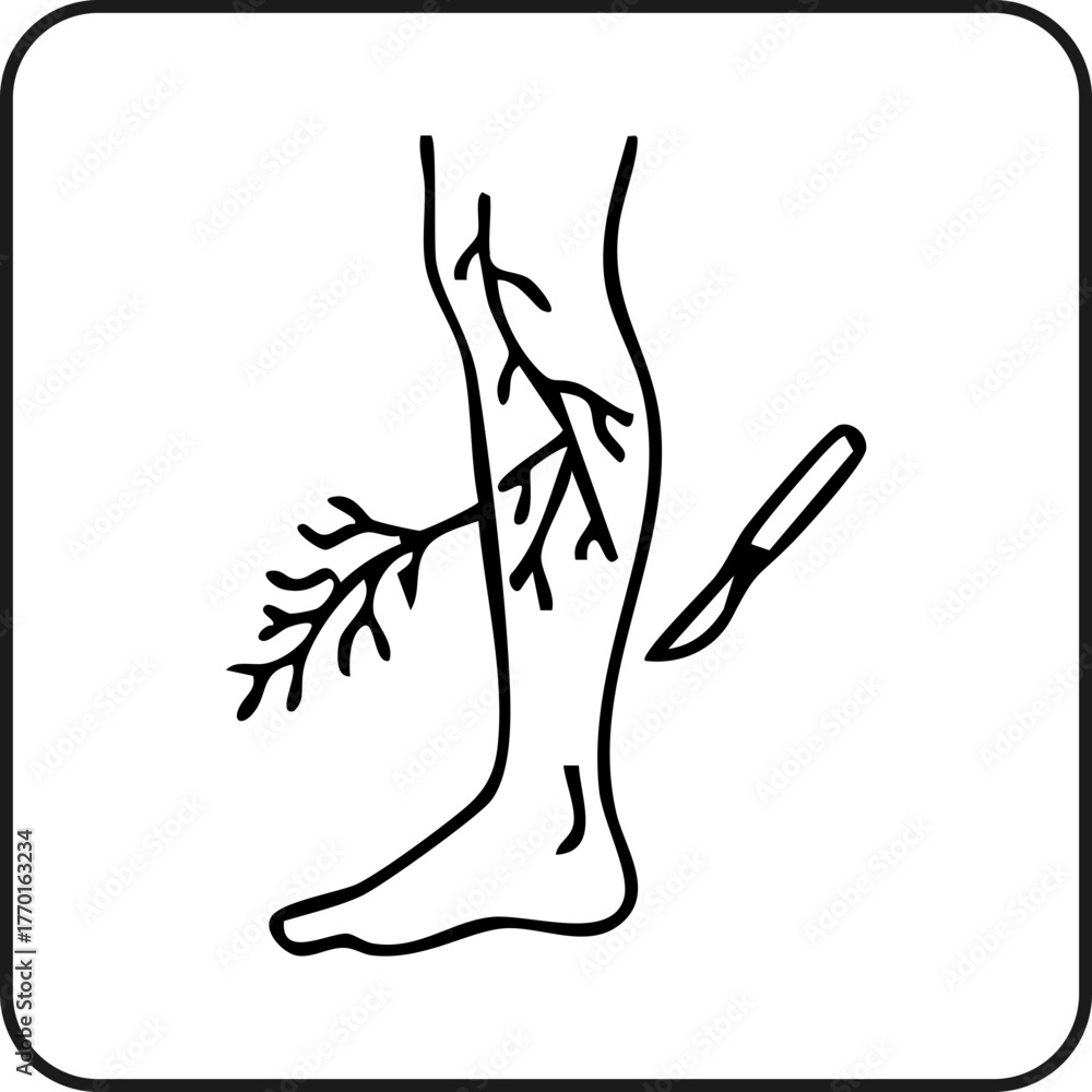 Fototapeta premium Surgery for Vein Treatment