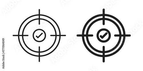 Accuracy icon in line design. Simple icon vector