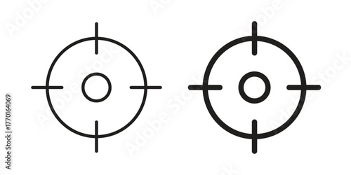 Aim icon in line design. Simple icon vector