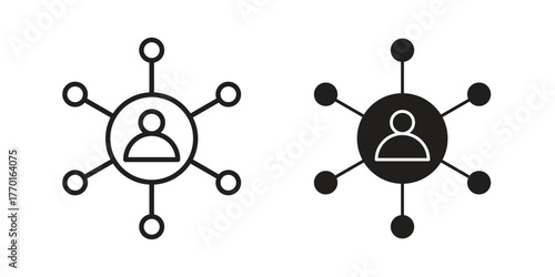 Affiliate marketing icon in line design. Simple icon vector