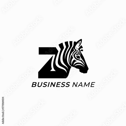 design logo combine letter Z and zebra