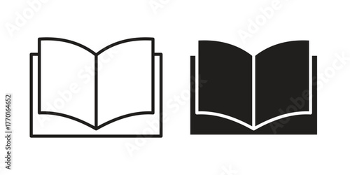 Book icon in line design. Simple icon vector