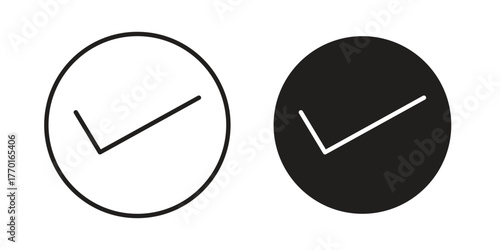 Checkmark icon in line design. Simple icon vector