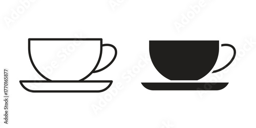 Coffee icon in line design. Simple icon vector