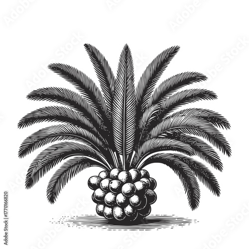 Hand-Drawn Pineapple Illustration⁠
