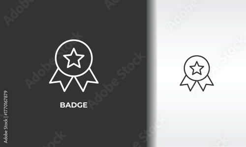 Badge Vector, Icon Or Logo Sign Isolated Symbol Illustration