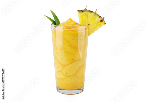 Yellow smoothie isolated on white background isolated on transparent background
