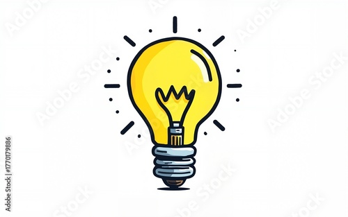Light bulb in one continuous line drawing. Brainstorm and education symbol or innovation creative concept in simple linear style. Editable stroke. Doodle Vector illustration. High quality