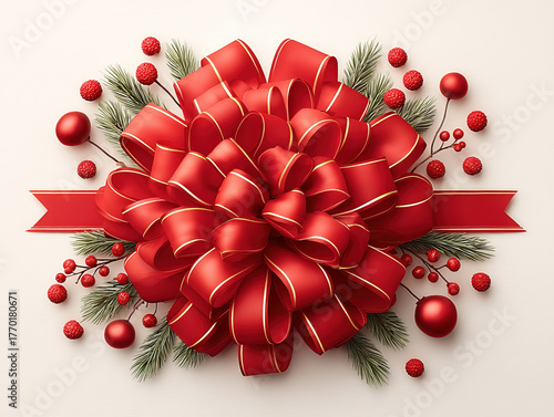 a perfect red Christmas bow...